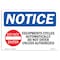 Signmission OSHA Sign, Equipment Cycles Automatically With Symbol, 14in X 10in Decal, 14" W, 10" H, Landscape OS-NS-D-1014-L-15640 - alternate 1